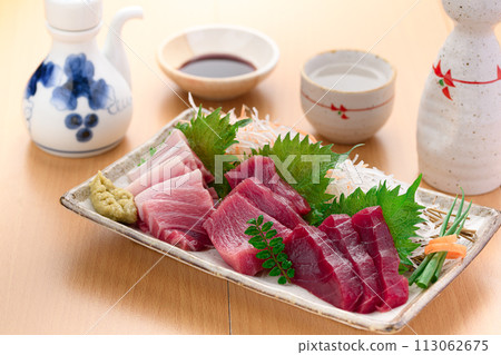 南紀勝浦港鮪魚鮪魚生魚片（生）瘦肉、中脂鮪魚、大脂鮪魚 113062675