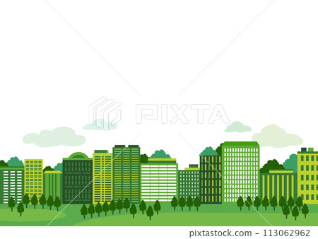 綠色城市建築背景圖 綠色城市建築背景圖 113062962