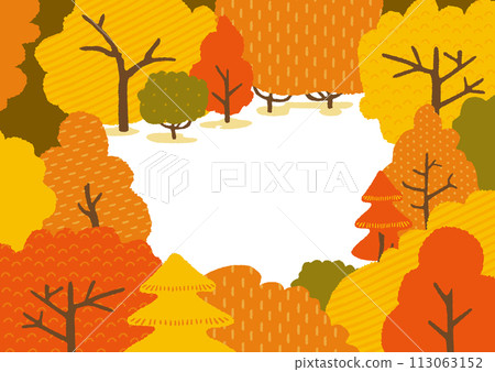 Autumn leaves background illustration 113063152