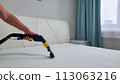 Spring cleaning or regular cleaning of the mattress. 113063216