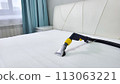 Spring cleaning or regular cleaning of the mattress. 113063221