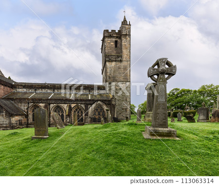 Church of the Holy Rude stands in solemn grace in Stirling gothic architecture and Celtic crosses 113063314