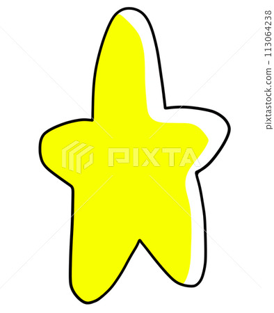 寬鬆簡約圓形細長星形實色塗裝 113064238