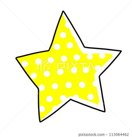 Loose and simple dot pattern star solid color 113064462