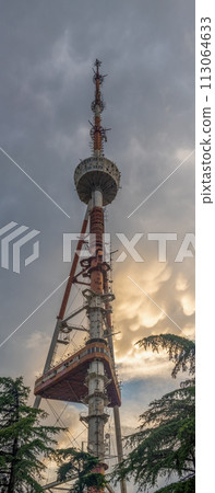 Tbilisi TV Broadcasting Tower Overlooking the Georgian Capital Tbilisi TV Broadcasting Tower Overlooking the Georgian Capital 113064633