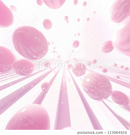 A pink bubble ball pops out from inside 113064928