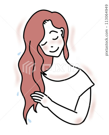 A lady with a bath 113064949