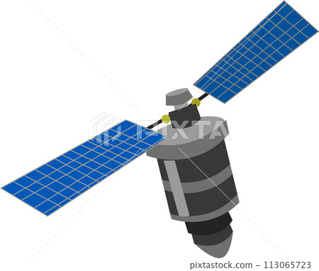 Space station vector icon isolated on white 113065723