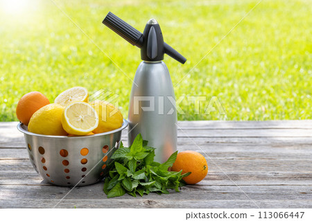 Refreshing homemade lemonade 113066447