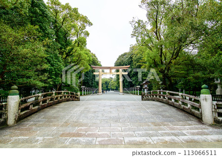 奈良縣橛原神社、神橋和第二鳥居 奈良縣橛原神社、神橋和第二鳥居 113066511