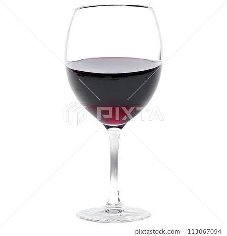 Wine glass filled with red wine on transparent background. Wine glass filled with red wine on transparent background. 113067094
