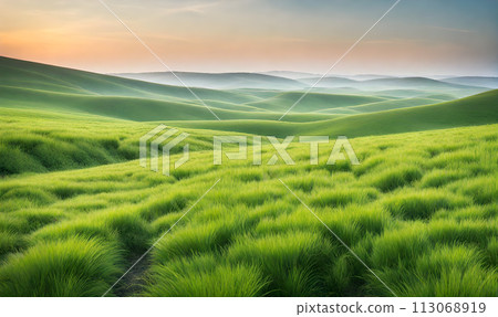 Minimalist Summer Landscape 113068919