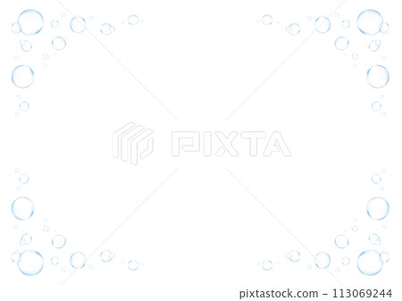 Flying soap bubbles frame 113069244