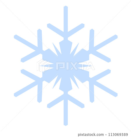 Simple snowflake illustration material 113069389