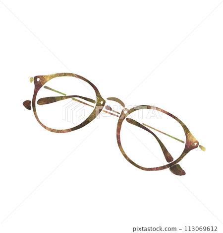 簡單的眼鏡手繪插畫 113069612