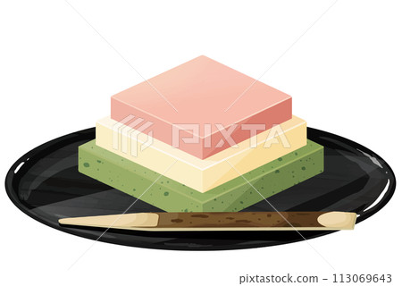 托盤上切下的菱持糖果 113069643