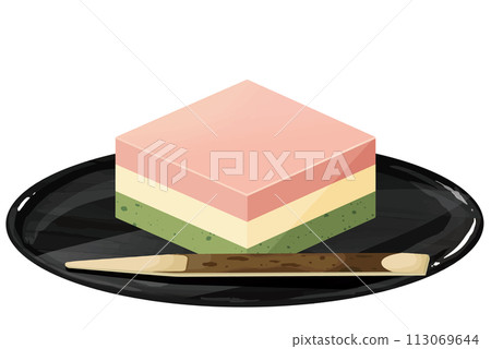 托盤上切下的菱持糖果 托盤上切下的菱持糖果 113069644