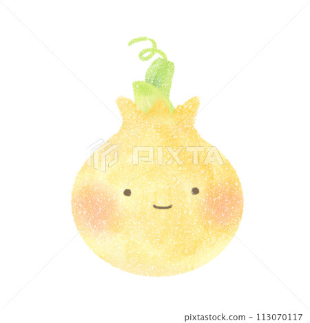Illustration of a new onion with a cute face Illustration of a new onion with a cute face 113070117