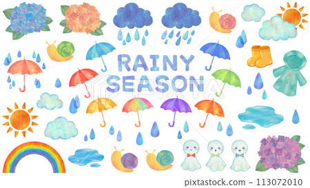 雨季的插圖素材集 雨季的插圖素材集 113072010