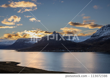 Sunset at the fjord, Westfjords, Iceland Sunset at the fjord, Westfjords, Iceland 113072386