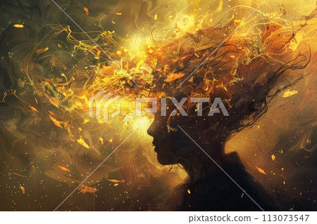 exploding human head, imagination and creative mind, annual collective mind concept art exploding human head, imagination and creative mind, annual collective mind concept art 113073547