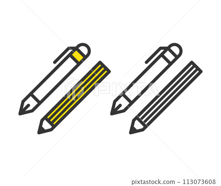Simple mechanical pencil, pencil illustration 113073608