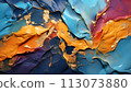 AI-generated content. Trendy metallic original mixed media background. Abstract artwork style, inspired by vintage textures. Luxury abstract background and wallpaper. Contemporary trendy poster 113073880