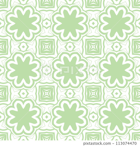 Abstract geometric green and white hipster fashion pillow pattern 113074470