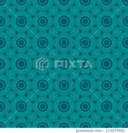 Vintage seamless pattern. Ornamental antique style, floral background. blue ornament Vintage seamless pattern. Ornamental antique style, floral background. blue ornament 113074491