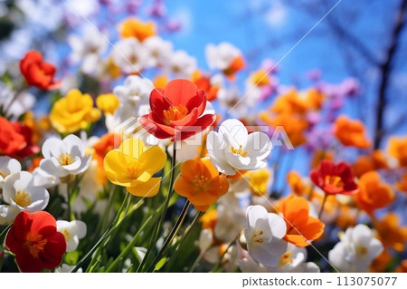 Beautiful spring flowers 113075077