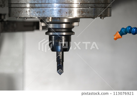 Close up of CNC machine at work 113076921