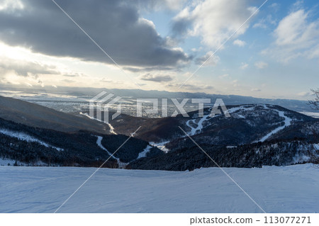 Yuzhno-Sakhalinsk, Match 03.2024 Ski resort Mountain Air Resort, Yuzhno-Sakhalinsk, Russia. Yuzhno-Sakhalinsk, Match 03.2024 Ski resort Mountain Air Resort, Yuzhno-Sakhalinsk, Russia. 113077271