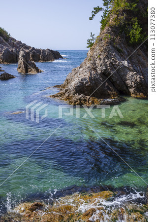 Scenery of Uradome Coast in spring Tottori Prefecture Uradome Coast 113077380