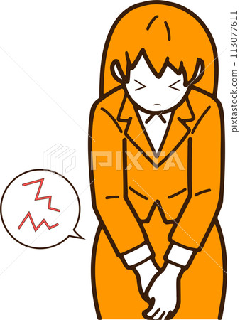 Itchy business woman Itchy business woman 113077611