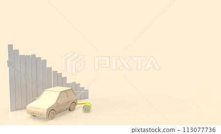 The car and electric plug for technology concept 3d render. The car and electric plug for technology concept 3d render. 113077736