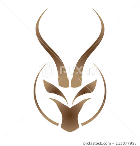antelope logo vector illustrations design icon logo 113077955