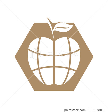 simple apple vector image 113078010