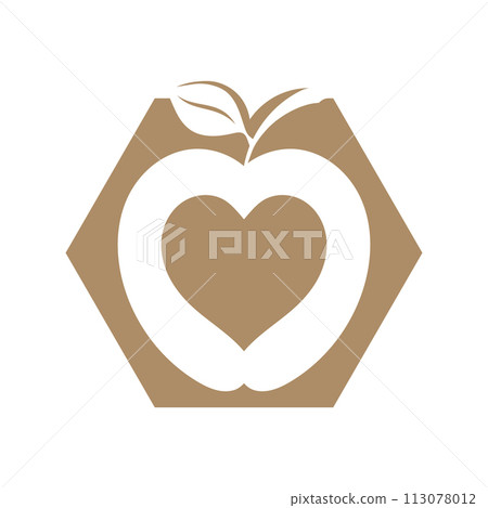 simple apple vector image 113078012