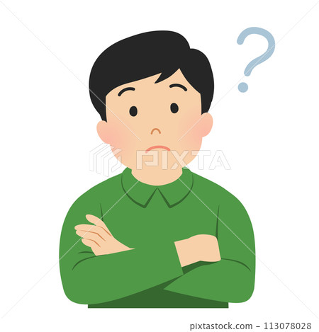 一個有疑問的人的向量圖 113078028
