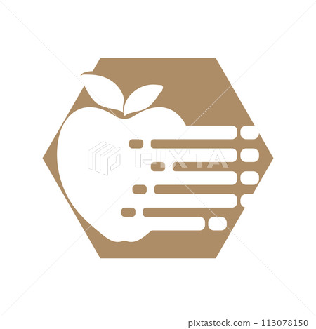 simple apple vector image 113078150