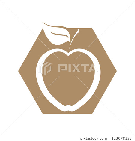 simple apple vector image 113078153