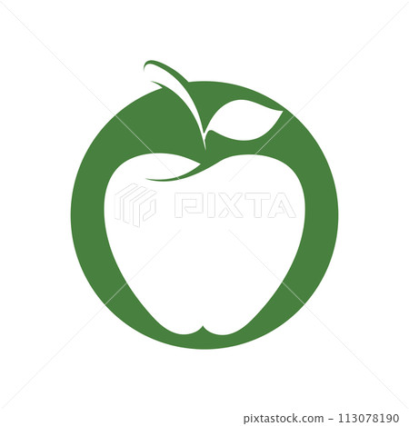 simple apple vector image 113078190