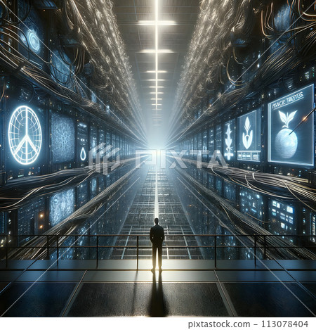 The super quantum computer overseeing mankind. 113078404