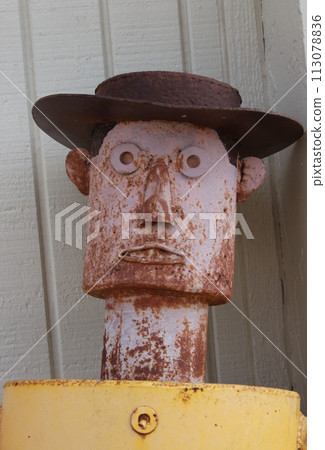 Recycled Metal Used to Make Metal Man Recycled Metal Used to Make Metal Man 113078836