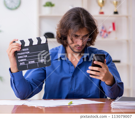 Movie director working in the studio Movie director working in the studio 113079007