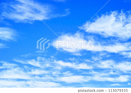 藍色的天空和雲圖像 113079335