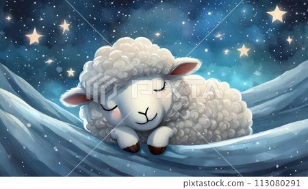 Fluffy sheep (AI generated) 113080291