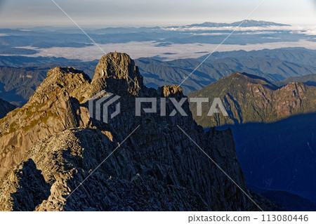 Gendarme and Mt. Hakusan seen from Mt. Okuhotaka in the Northern Alps Gendarme and Mt. Hakusan seen from Mt. Okuhotaka in the Northern Alps 113080446