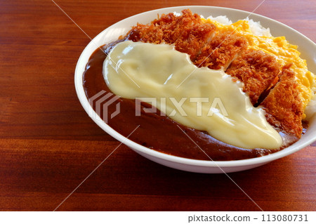Omelet cheese cutlet curry 113080731