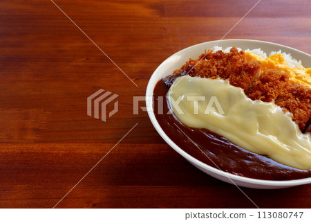 Omelet cheese cutlet curry Omelet cheese cutlet curry 113080747